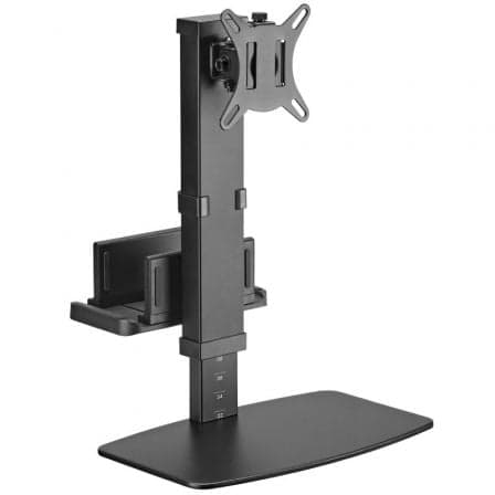 AISENS - SOPORTE DE MESA ECO GIRATORIO E INCLINABLE PARA MONITOR/TV Y MINI PC 8KG DE 17-32, NEGRO