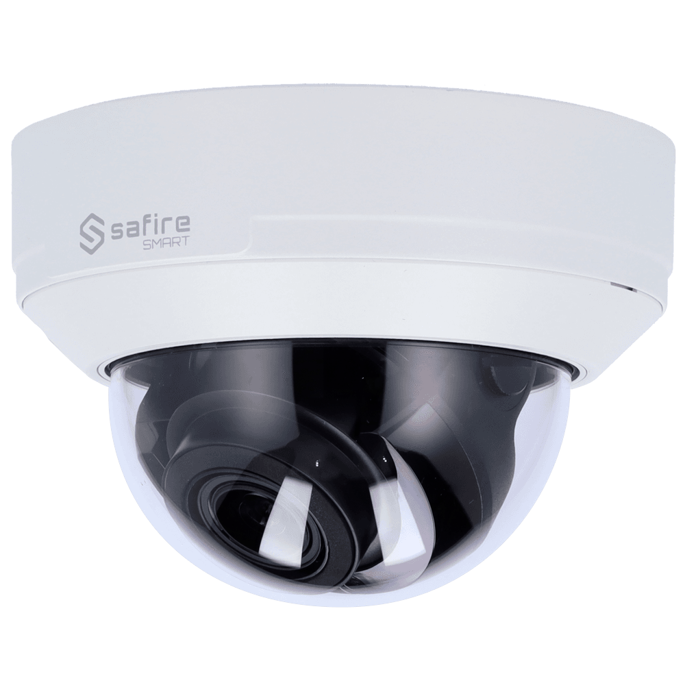 * Câmara Dome IP Safire Smart E1. * Material de instalação * Guia rápido de instalação MarcaSafire SmartGamaE1Sensor de imagem1/3" Progressive Scan CMOSResolução máxima4 Megapíxel (2560x1440