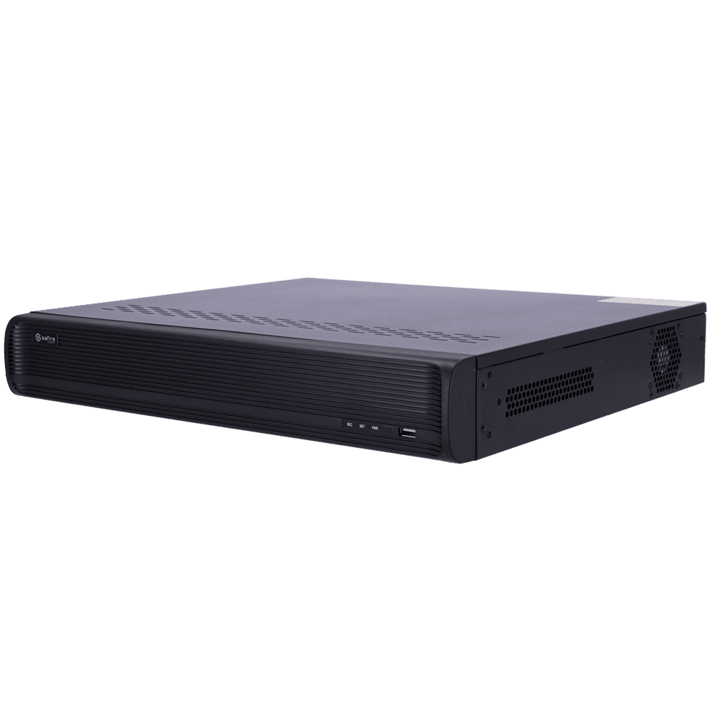 * Gravador Safire Smart NVR * Rato * Cabo Ethernet * Cabo de alimentação * Guia Rápido MarcaSafire SmartGamaB2Entradas para câmaras IP32CH IPPortas PoE16 RJ45 10/100MEnergia =150W, PoE 802.3af/a