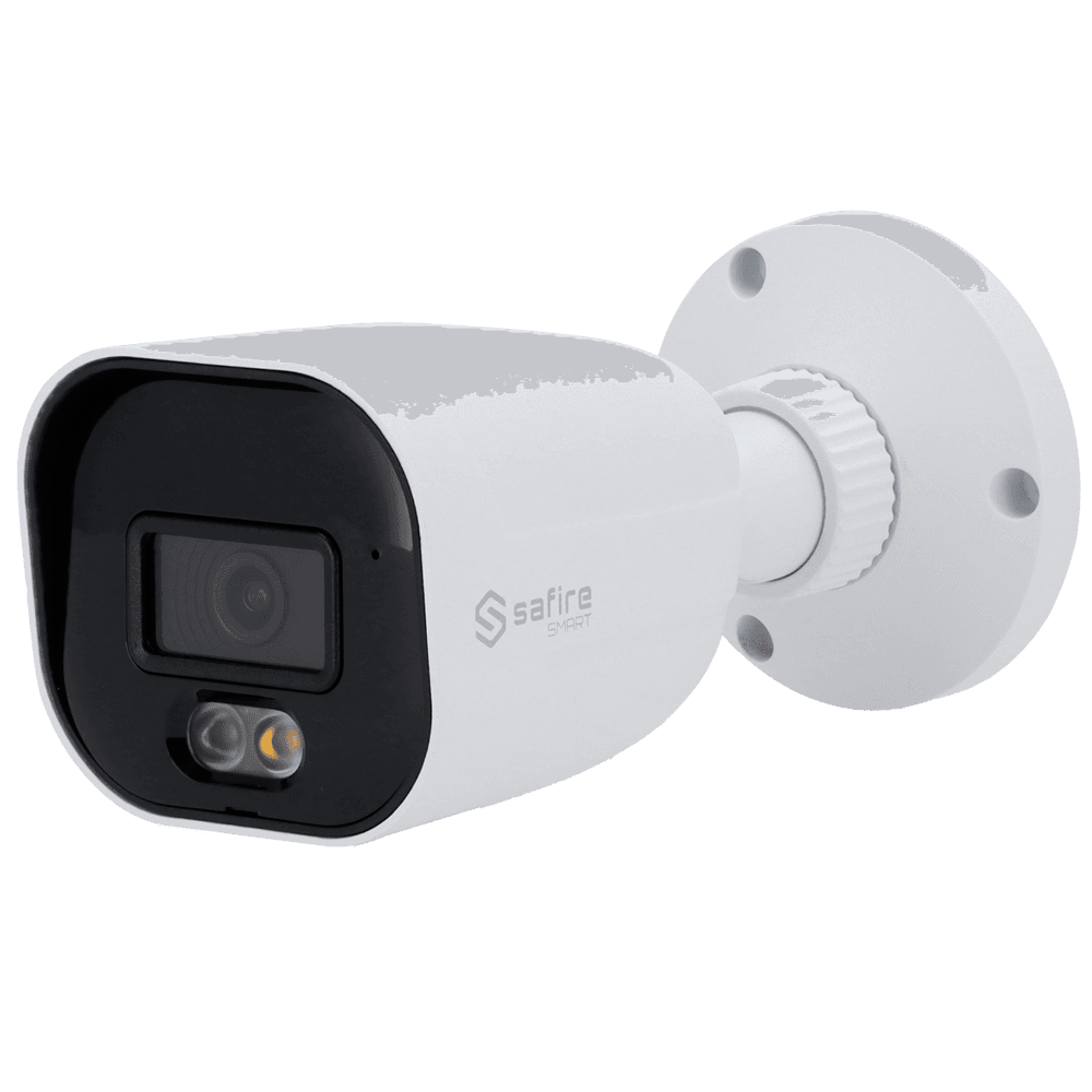 * Câmara Bullet IP Safire inteligente B1 * Material de instalação * Guia rápido de instalação MarcaSafire SmartGamaB1 com luz duplaSensor de imagem1/2.7" Progressive Scan CMOSResolução máxima