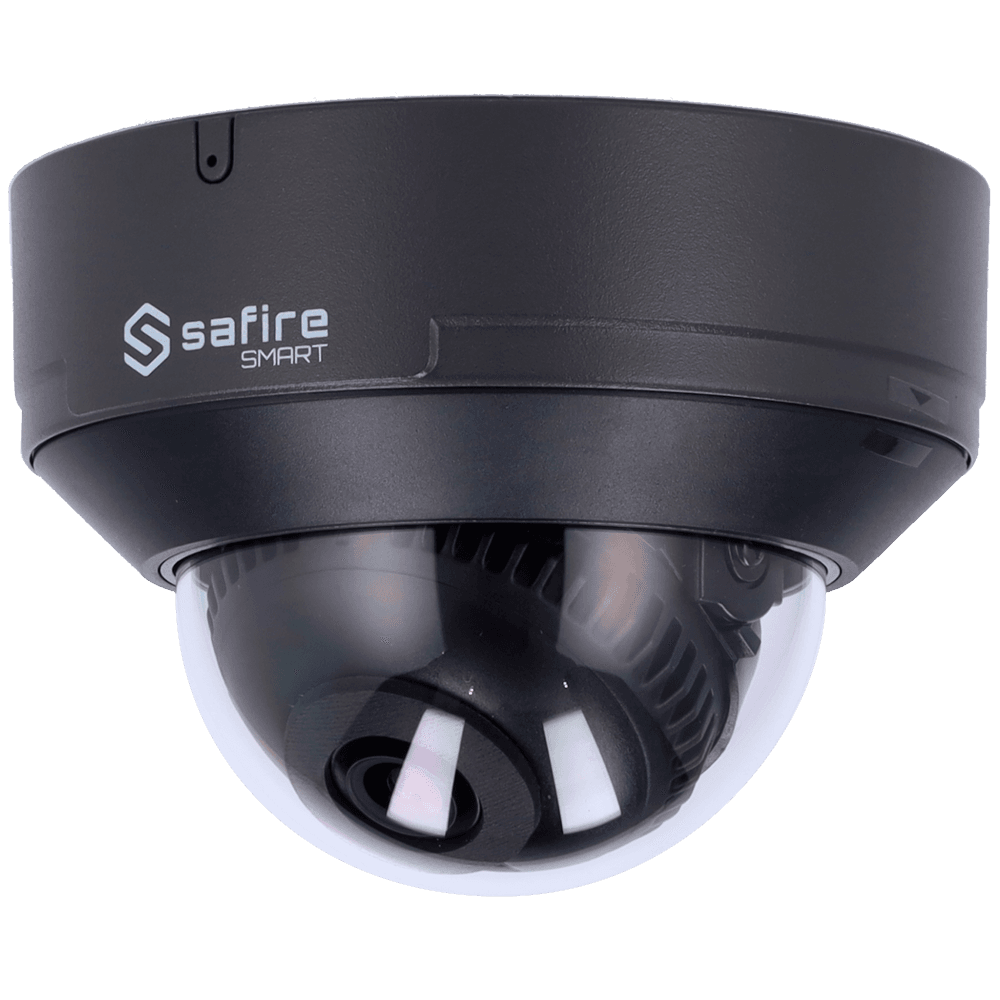 * Câmara Dome IP Safire Smart E1. * Material de instalação * Guia rápido de instalação MarcaSafire SmartGamaE1Sensor de imagem1/3" Progressive Scan CMOSResolução máxima4 Megapíxel (2560x1440