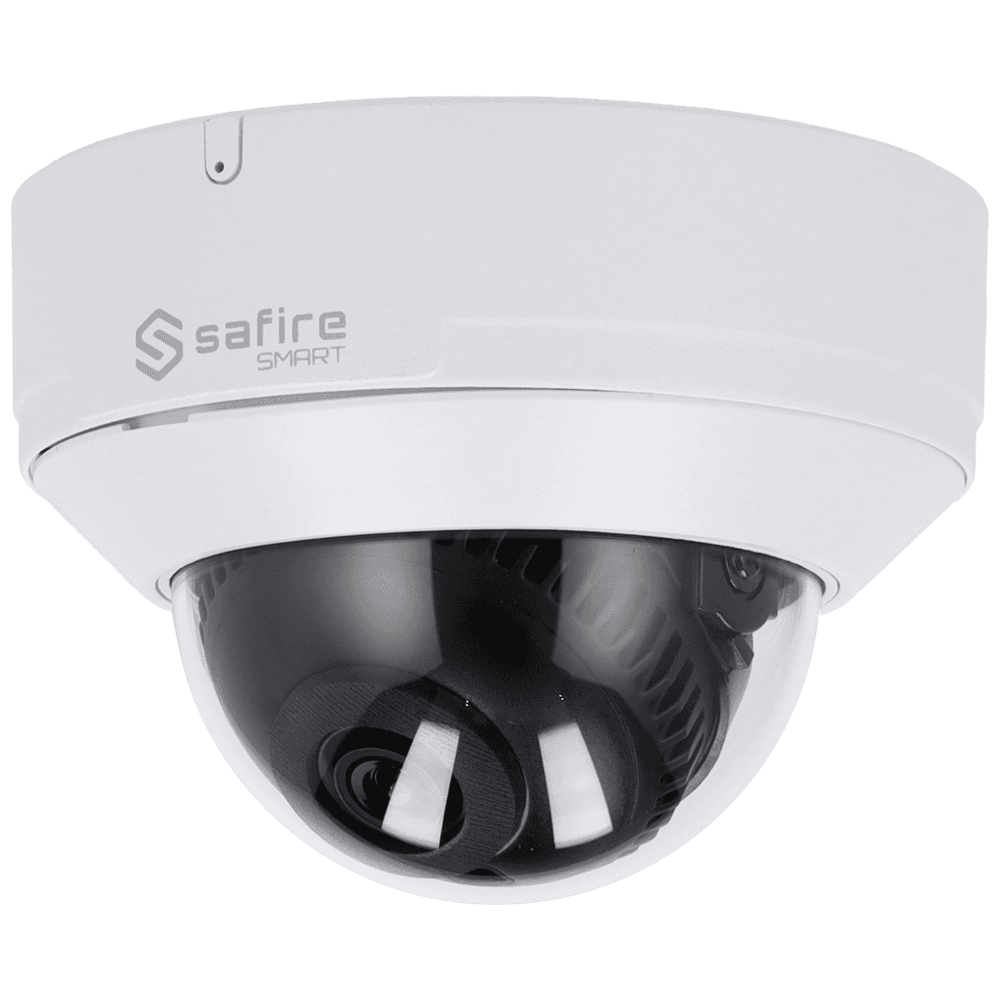 * Câmara Dome IP Safire Smart I1. * Material de instalação * Guia rápido de instalação MarcaSafire SmartGamaI1Sensor de imagem1/2.8" Progressive Scan CMOSResolução máxima6 Megapíxel (3296×1